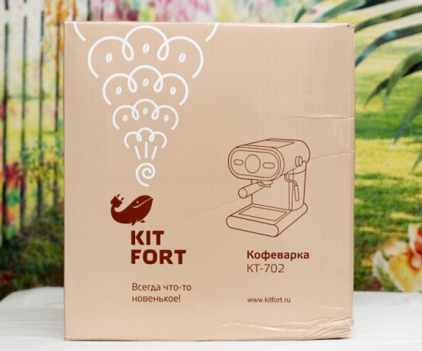 Обзор рожковой кофеварки Kitfort KT-702