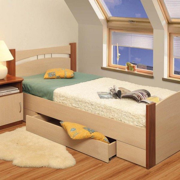 Детская и подростковая кровать с ящиками: функциональная мебель