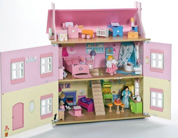 Кукольные домики в интерьере комнаты для девочек — развивающая игрушка и украшение покоев принцессы