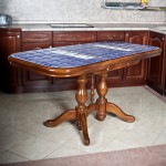 Кухонные столы с керамической плиткой, их конструкция и особенности